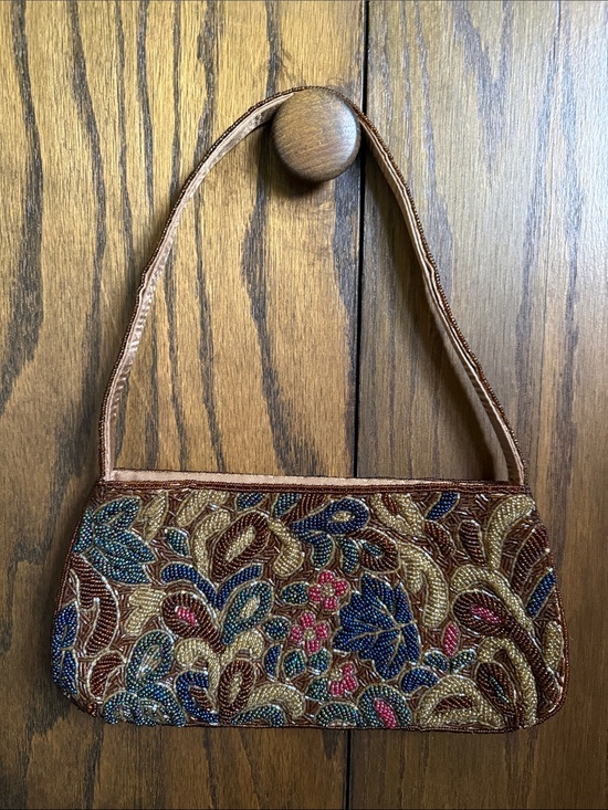 lyrella Handbags - Vintage Lyrella Beaded Floral Evening Clutch Bag in Multicolor